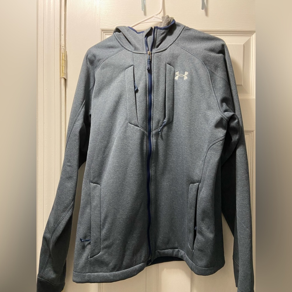 Men’s under armour fleece lined hooded zip up sweatshirt